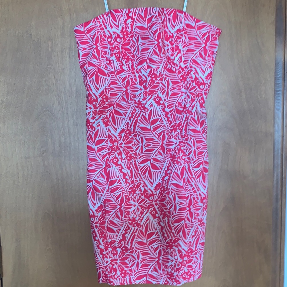 EUC - Vintage Lilly Pulitzer - Franco Dress - Punch Pink floral pattern - Sz 6